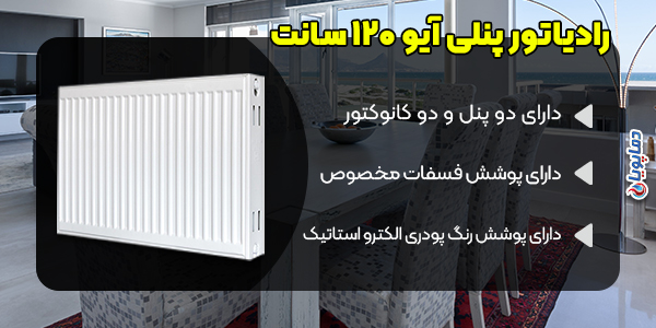 رادیاتور پنلی آیو 120 سانت