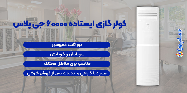 اسپلیت کولر گازی ایستاده 60000 جی پلاس 